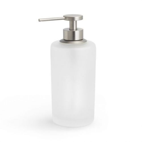 Distributeur de savon résidentiel - SATIN: NICKEL - Klomfar GmbH - à poser / en laiton / en verre