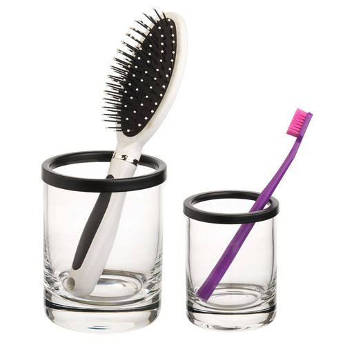 Boîte de rangement en métal - KRISTALLGLAS "ROUND UP&rdquo; - Klomfar GmbH - en verre / pour salle de bain
