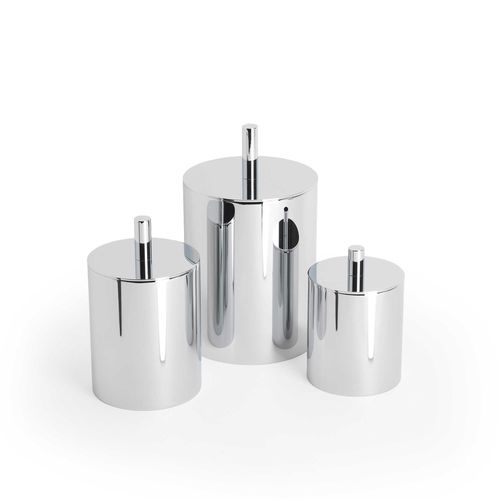 Boîte de rangement en métal - ROUND UP - Klomfar GmbH - avec couvercle / pour salle de bain