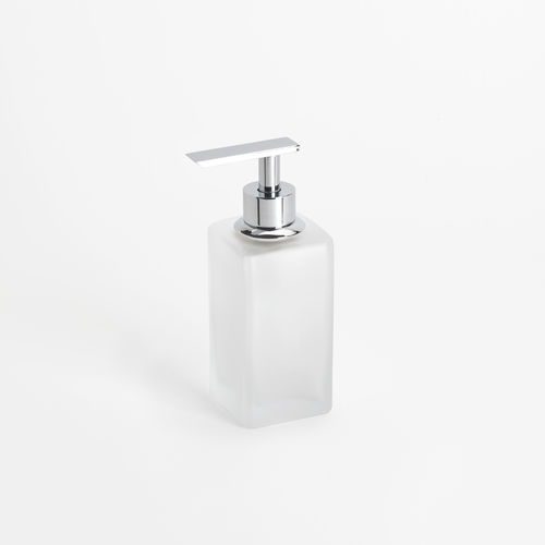 Distributeur de savon pour hôtel - BIG SPENDER JUNIOR GLASS: CHROME - Klomfar GmbH - pour établissement public / résidentiel / à poser