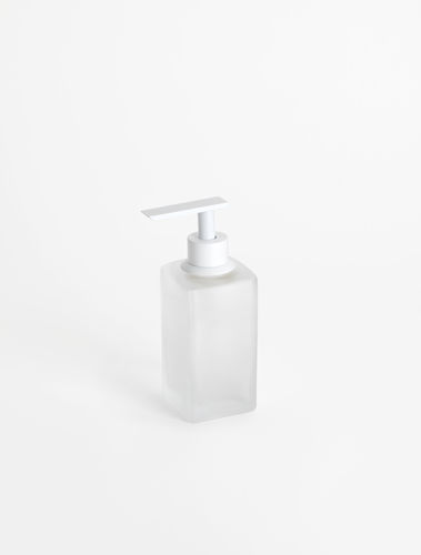 Distributeur de savon pour hôtel - BIG SPENDER JUNIOR GLASS: WHITE - Klomfar GmbH - pour établissement public / résidentiel / à poser