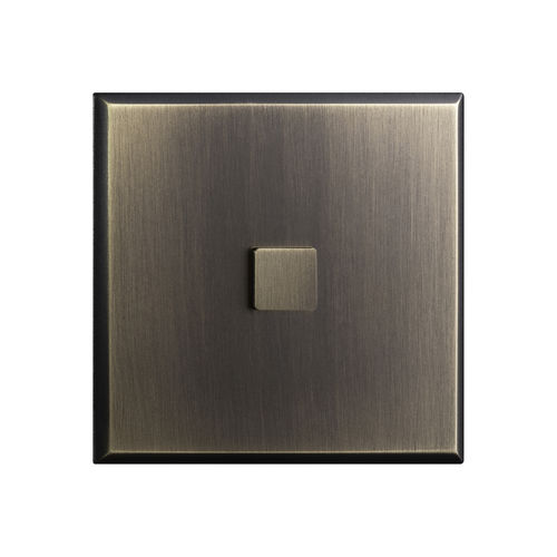 Interrupteur pour installation domotique - REGENT - LARGE SQUARE BUTTON - Atelier Luxus - bouton poussoir / encastré / en laiton