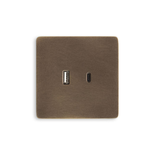 Prise USB - NOOR - A/C - Atelier Luxus - double / murale / encastrable