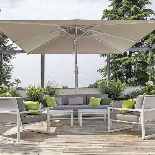 Parasol carré - KING - Poggesi - déporté / en tissu / en métal