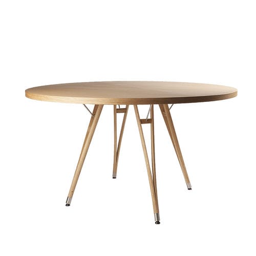 Table à manger contemporaine - ILOK  - Quiso - en chêne / avec piètement en bois / ronde