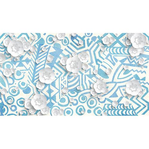 Papier peint contemporain - LOTTHA - Neodko - en textile non-tissé / à motif floral / motif abstrait