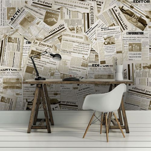 Papier peint contemporain - GAZETTE - Neodko - en textile non-tissé / en vinyle / panoramique