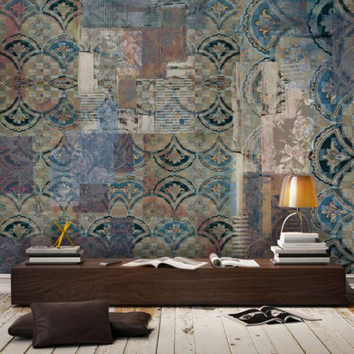 Papier peint contemporain - TEXTURE - Neodko - en textile non-tissé / en vinyle / patchwork