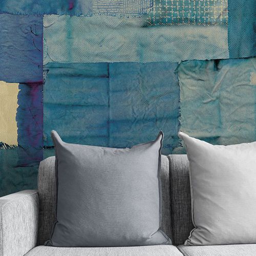 Papier peint classique - PAYSAGE DE TOILES - Neodko - en textile non-tissé / en vinyle / patchwork