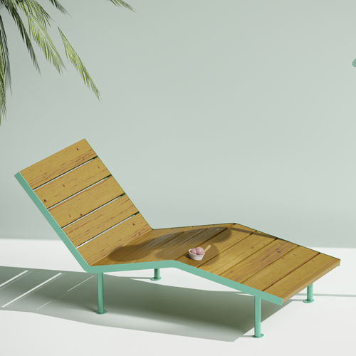 Bain de soleil contemporain - cité Bois - Objets Publics - en bois massif / en douglas / en acier galvanisé