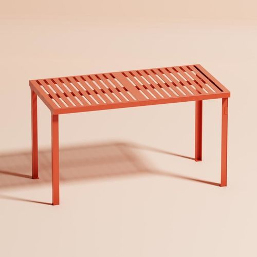 Table à manger contemporaine - cité Z - Objets Publics - en acier thermolaqué / avec piètement en acier thermolaqué / rectangulaire