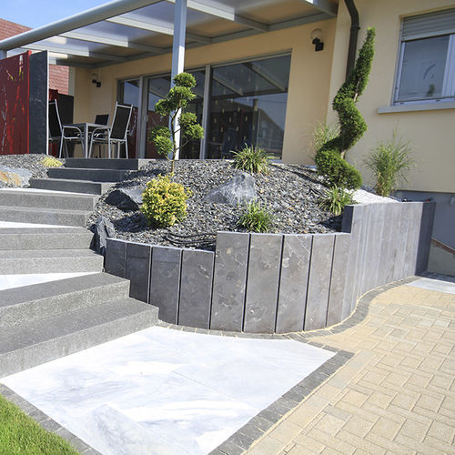 Palissade à lames - NORA  - Bauma-stone - de jardin / en pierre naturelle / contemporaine
