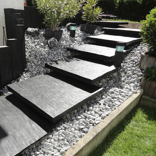 Marche en pierre naturelle - STELLA  - Bauma-stone - en granit / antidérapante