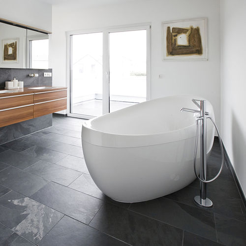 Carrelage en pierre naturelle - BLACK SLATE - Bauma-stone - mat / d'intérieur / de sol