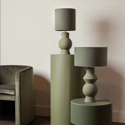 Lampe de table - ASTER - Heathfield - en laiton / en satin / en céramique