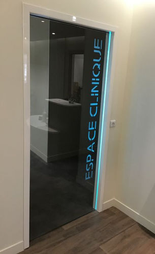 Porte d'intérieur - GALINO'IN - SOFTICA - en aluminium / à galandage / contemporaine