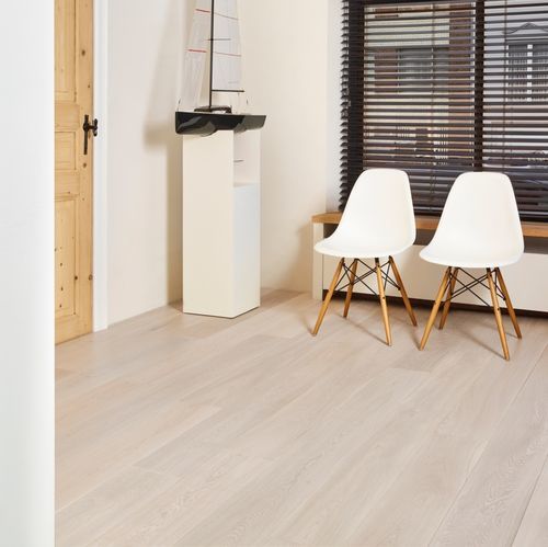 Parquet contrecollé - A15383 - lalegno - en chêne / pont de bateau / brossé