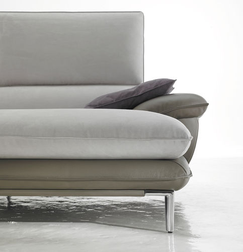 Canapé contemporain - ATTITUDE - Very Sofa - en tissu / en cuir / gris