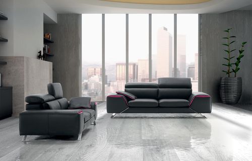 Canapé modulable - UPPER - Very Sofa - contemporain / en cuir / noir