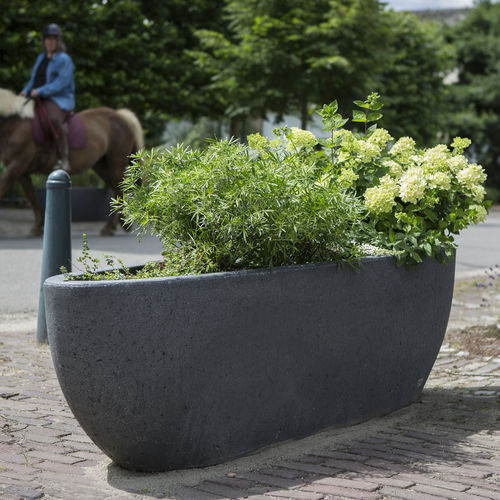 Jardinière en béton - Nau - Durbanis - ovale / contemporaine / pour espace public