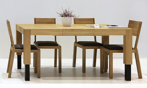 Table à manger contemporaine - ROBO - MILONI Deutschland - en bois / rectangulaire / à rallonge