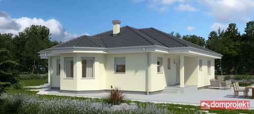 Maison préfabriquée - LARA - Domprojekt - type bungalow / écologique / contemporaine