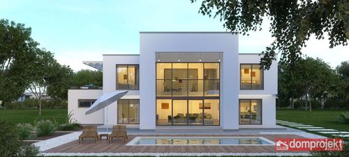 Maison préfabriquée - KAROLINA - Domprojekt - écologique / contemporaine / avec terrasse