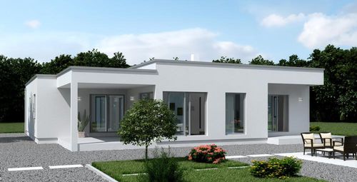 Maison préfabriquée - RINA - Domprojekt - type bungalow / écologique / contemporaine