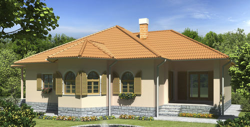 Maison préfabriquée - MELANY - Domprojekt - type bungalow / écologique / contemporaine