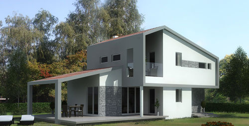 Maison préfabriquée - SARA - Domprojekt - écologique / contemporaine / à 2 étages