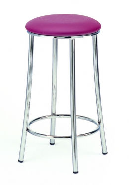Tabouret de bar contemporain - 009 - Tagar - en tissu / avec piètement en acier chromé / avec piètement en acier peint