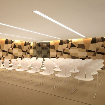 Chaise de conférence contemporaine - 460 - Tagar - d'intérieur / en polypropylène / avec piètement en acier chromé