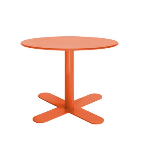 Table basse contemporaine - ANTIBES - iSi Contract - en acier galvanisé / avec piètement en acier galvanisé / ronde