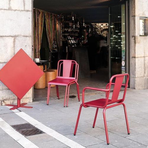Chaise contemporaine - NÁPOLES - iSi Contract - de jardin / d'intérieur / en aluminium
