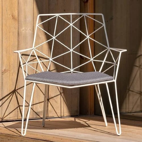 Fauteuil contemporain - MITJORN  - iSi Contract - en tissu / en acier galvanisé / recyclable