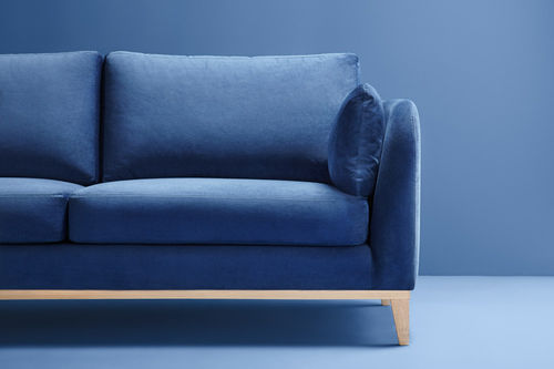 Canapé contemporain - NOVAK - Missana - en tissu / bleu / 2 places
