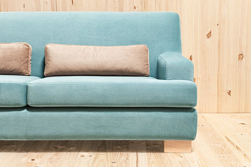 Canapé contemporain - NEW YORK - Missana - en tissu / bleu / 3 places
