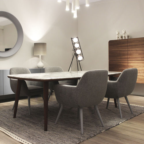 Table à manger contemporaine - HELSINKI - Vanguard Concept - en bois / en marbre / rectangulaire