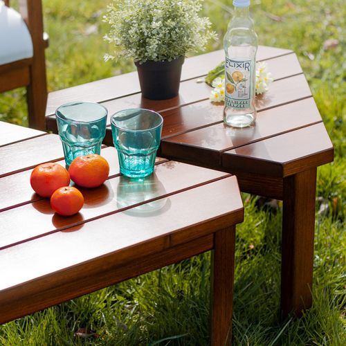 Table basse classique - T502 - AZUR CONFORT - en bois massif / avec piètement en bois massif / triangulaire