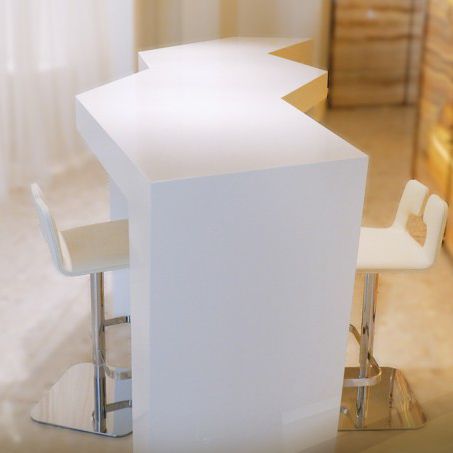 Table mange-debout contemporaine - KERROCK - en composite / avec piètement en métal / pour bureau