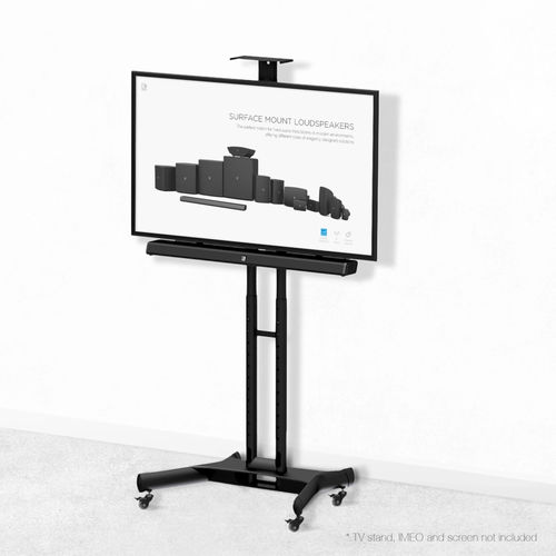 Support TV sur pied contemporain - MBK440 - Audac - avec élévateur d'écran / en acier à revêtement par poudre / résidentiel