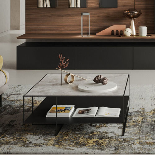 Table basse contemporaine - AXIS - Ronda Design - en verre / en bois / en métal
