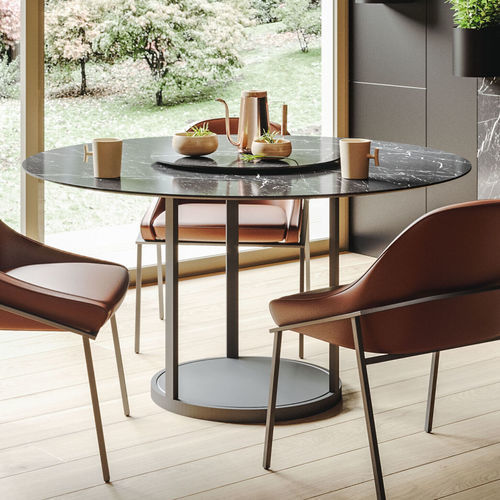 Table à manger contemporaine - TWIRL  - Ronda Design - en bois / en verre / en céramique