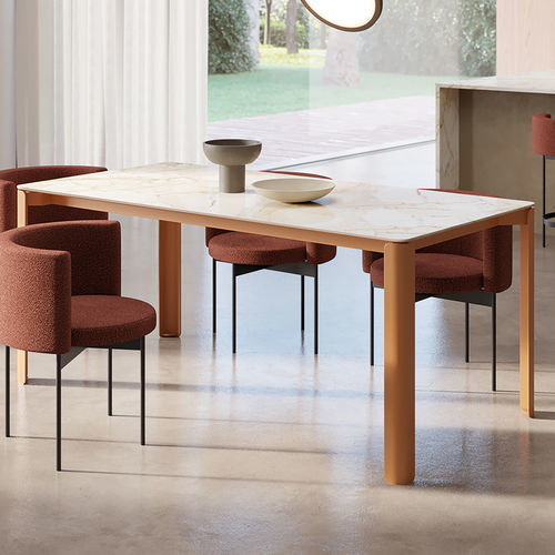 Table à manger contemporaine - CRAVE - Ronda Design - en verre / en céramique / avec piètement en métal