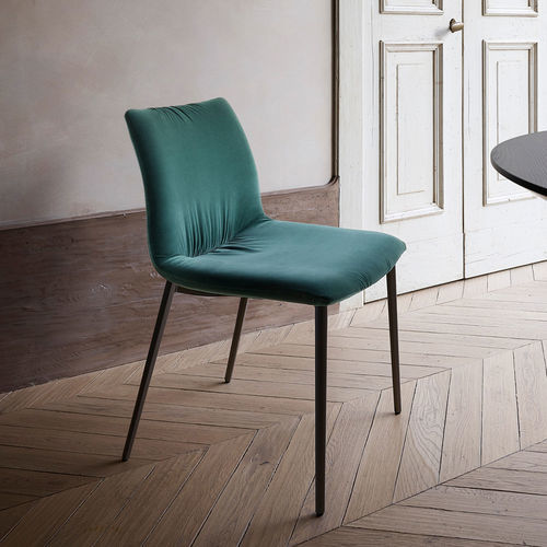 Chaise contemporaine - NIRVANA  - Ronda Design - d'intérieur / en velours / en cuir
