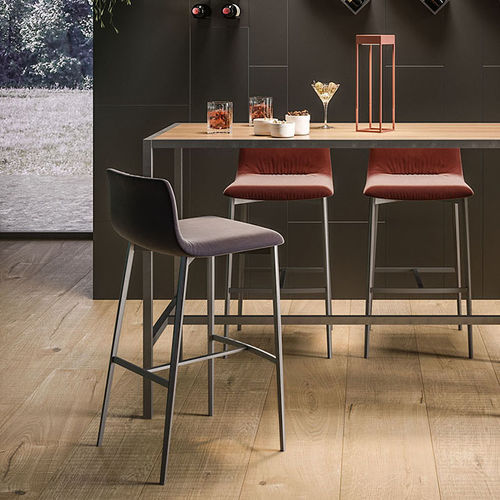Chaise de bar contemporaine - NIRVANA - Ronda Design - d'intérieur / en velours / en cuir