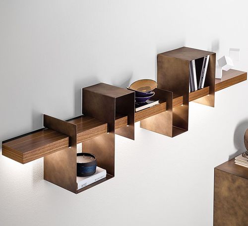 Étagère murale - AGO E FILO - Ronda Design - contemporaine / en bois / en métal peint