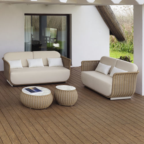 Canapé contemporain - PALMA - ARKIMUEBLE - de jardin / en tissu / avec accoudoirs