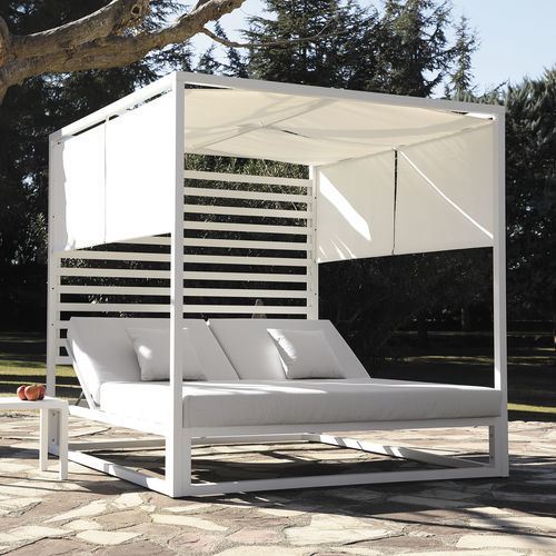 Lit de jardin à baldaquin - MILAN - ARKIMUEBLE - double / contemporain / avec tête de lit inclinable