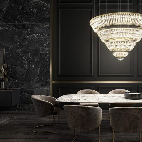 Lustre contemporain - MILLENNIUM - Marchetti Illuminazione - en cristal / professionnel / géométrique